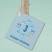 Blauw Pasen 3e Verjaardag Bedankjes Labels