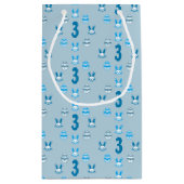 Blauw Pasen 3e Verjaardag Klein Cadeauzakje (Achterkant)