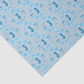 Blauw Pasen 3e Verjaardag Tissuepapier (Detail)