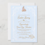 Blauw Pasen Goed Ei Lid Certificaat Kaart (Voorkant)