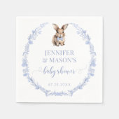 Blauw Pasen konijn baby jongen douche papier serve Servet (Voorkant)