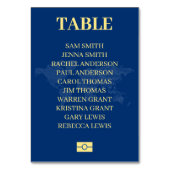 Blauw Paspoort Bestemming Bruiloft Zitkaarten Kaart (Voorkant)