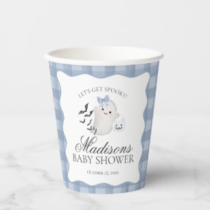 Blauw Pastel Lieve Boo Geest Baby Shower Koffie Papieren Bekers