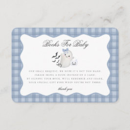 Blauw Pastel Little Boo Geest Boeken voor Baby Inz Informatiekaartje