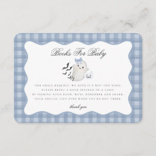Blauw Pastel Little Boo Geest Boeken voor Baby Inz Informatiekaartje