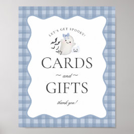 Blauw Pastel Little Boo Geest Kaarten & Cadeaus Bo Poster