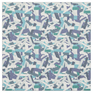 Blauw patchmodel Stripes Stof