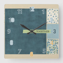 Blauw patchwerk met wandvergrendeling