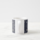 Blauw patchwork espresso kop (Achterkant)