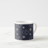 Blauw patchwork espresso kop (Voorkant rechts)