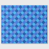 Blauw Patchwork Wrapping Papier (Vlak)