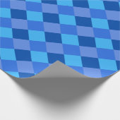 Blauw Patchwork Wrapping Papier (Hoek)