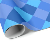 Blauw Patchwork Wrapping Papier (Rol Hoek)