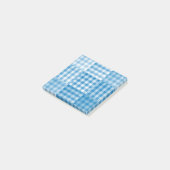 Blauw patchworkpatroon post-it® notes (Schuin)