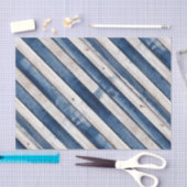 blauw patriottisch rustieke streep tissuepapier (Craft)