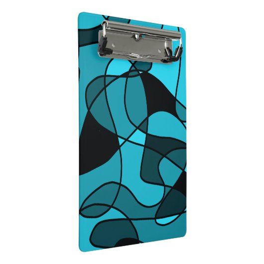 blauw Patroon 3 Ring Multomap Mini Klembord (Schuin)