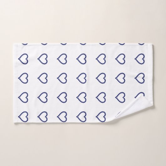 Blauw patroon bad handdoek (Handdoek)