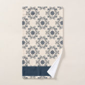 Blauw  patroon bad handdoek (Handdoek)