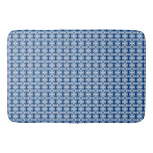 blauw patroon badmat