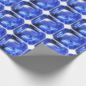 Blauw patroon cadeaupapier (Hoek)