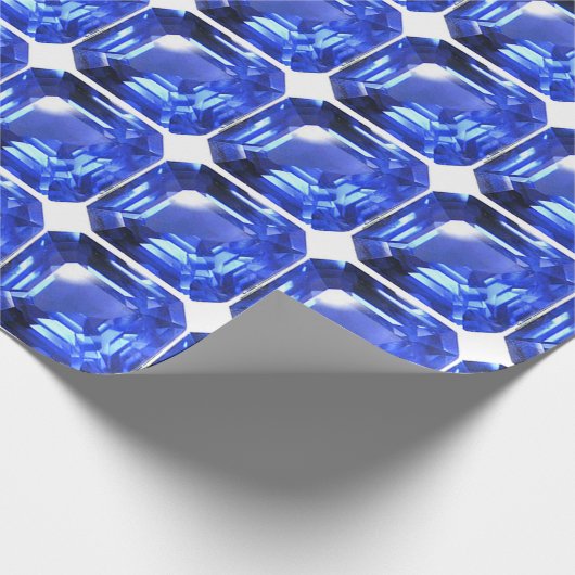 Blauw patroon cadeaupapier (Hoek)