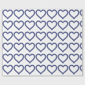 Blauw patroon cadeaupapier (Vlak)