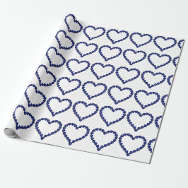 Blauw patroon cadeaupapier