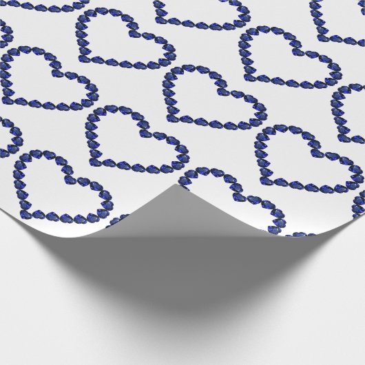 Blauw patroon cadeaupapier (Hoek)