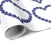 Blauw patroon cadeaupapier (Rol Hoek)