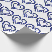 Blauw patroon cadeaupapier (Hoek)