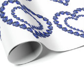 Blauw patroon cadeaupapier (Rol Hoek)