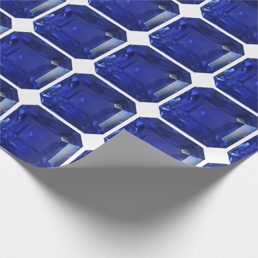 Blauw patroon cadeaupapier (Hoek)