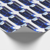 Blauw patroon cadeaupapier (Hoek)