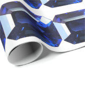 Blauw patroon cadeaupapier (Rol Hoek)