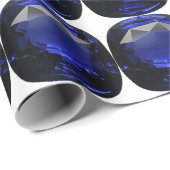 Blauw patroon cadeaupapier (Rol Hoek)