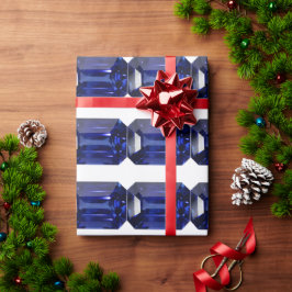 Blauw patroon cadeaupapier