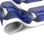 Blauw patroon cadeaupapier (Rol Hoek)