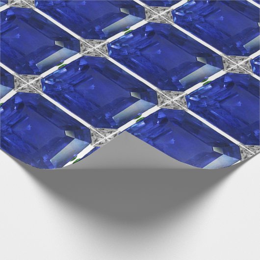 Blauw patroon cadeaupapier (Hoek)