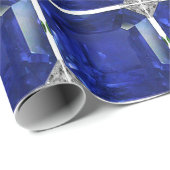 Blauw patroon cadeaupapier (Rol Hoek)