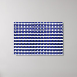 Blauw patroon canvas afdruk