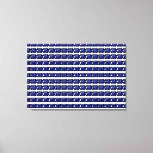 Blauw patroon canvas afdruk (Voorkant)