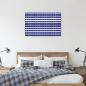 Blauw patroon canvas afdruk (Insitu (Slaapkamer))