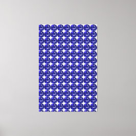 Blauw patroon canvas afdruk