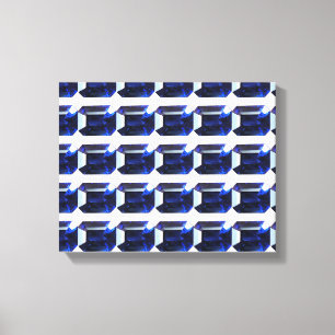 Blauw patroon canvas afdruk