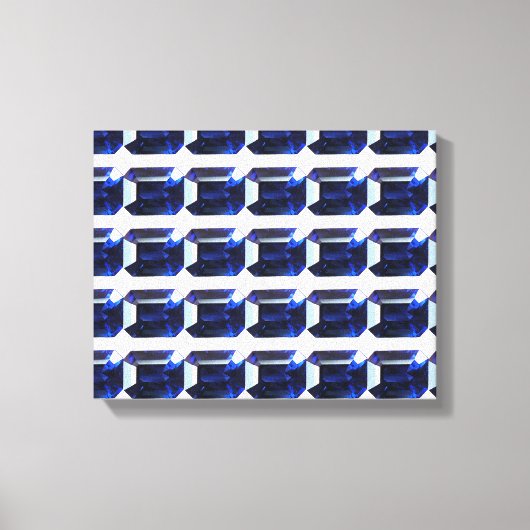 Blauw patroon canvas afdruk (Voorkant)