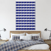 Blauw patroon canvas afdruk (Insitu (Slaapkamer))