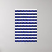 Blauw patroon canvas afdruk (Voorkant)