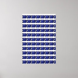 Blauw patroon canvas afdruk