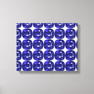 Blauw patroon canvas afdruk