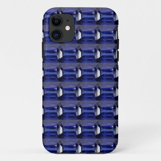 Blauw patroon Case-Mate iPhone case (Achterkant)